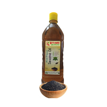 Wood Pressed Pure Sesame (Gingelly) Oil 500 ml – Lab Tested & 100% Natural Extracted on Wooden Churner