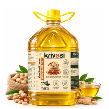 5 L Wood Pressed Groundnut Oil -in a Single 5 L Bottle