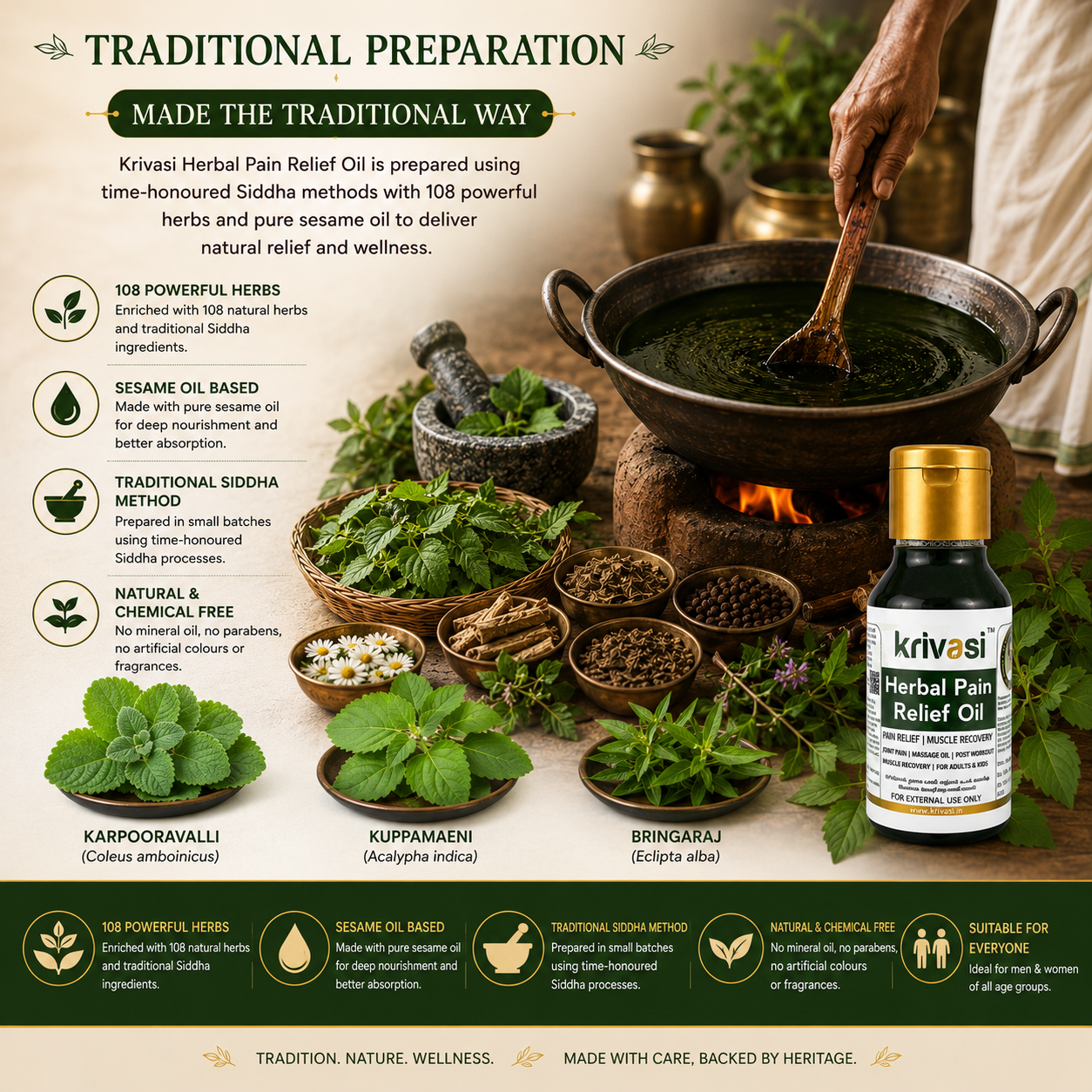 Traditional Siddha Herbal Pain Releif Oil