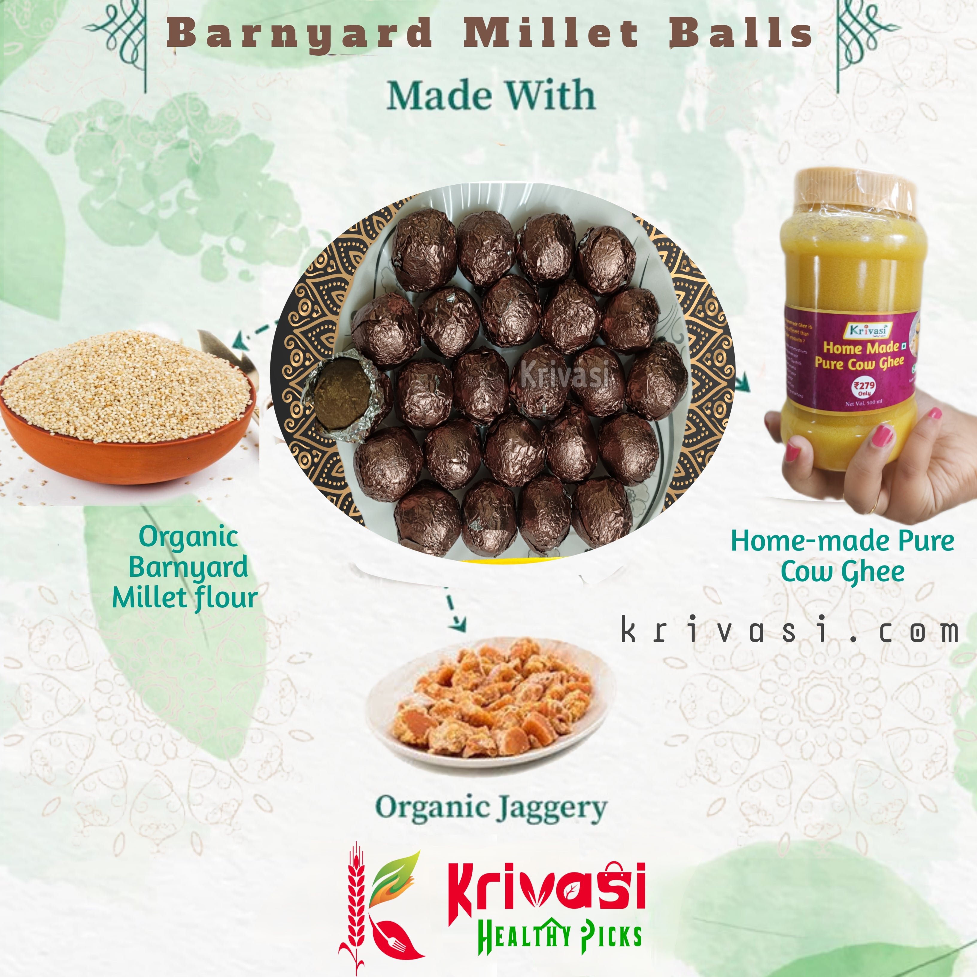 Barnyard Millet Laddu | Traditional Kuthiravali Laddu