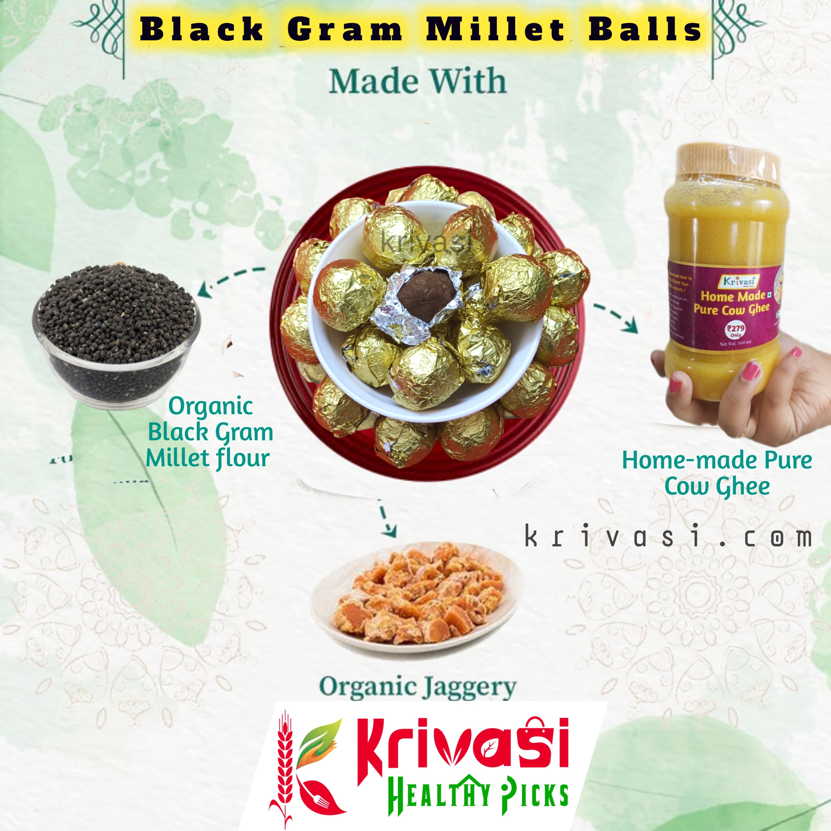 Black Gram Laddu | Traditional Karuppu Ulundhu Laddu