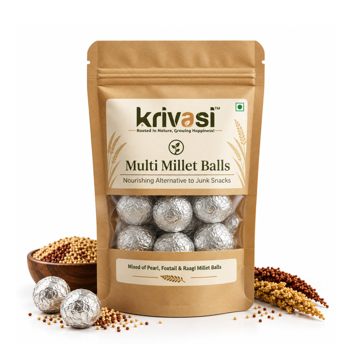 Multi Millet Laddu | Mixture of Pearl, Raagi and Foxtail millet Laddu