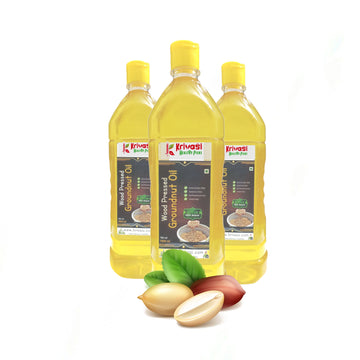 Wood Cold Pressed Groundnut Oil – 3 Bottle Combo Pack