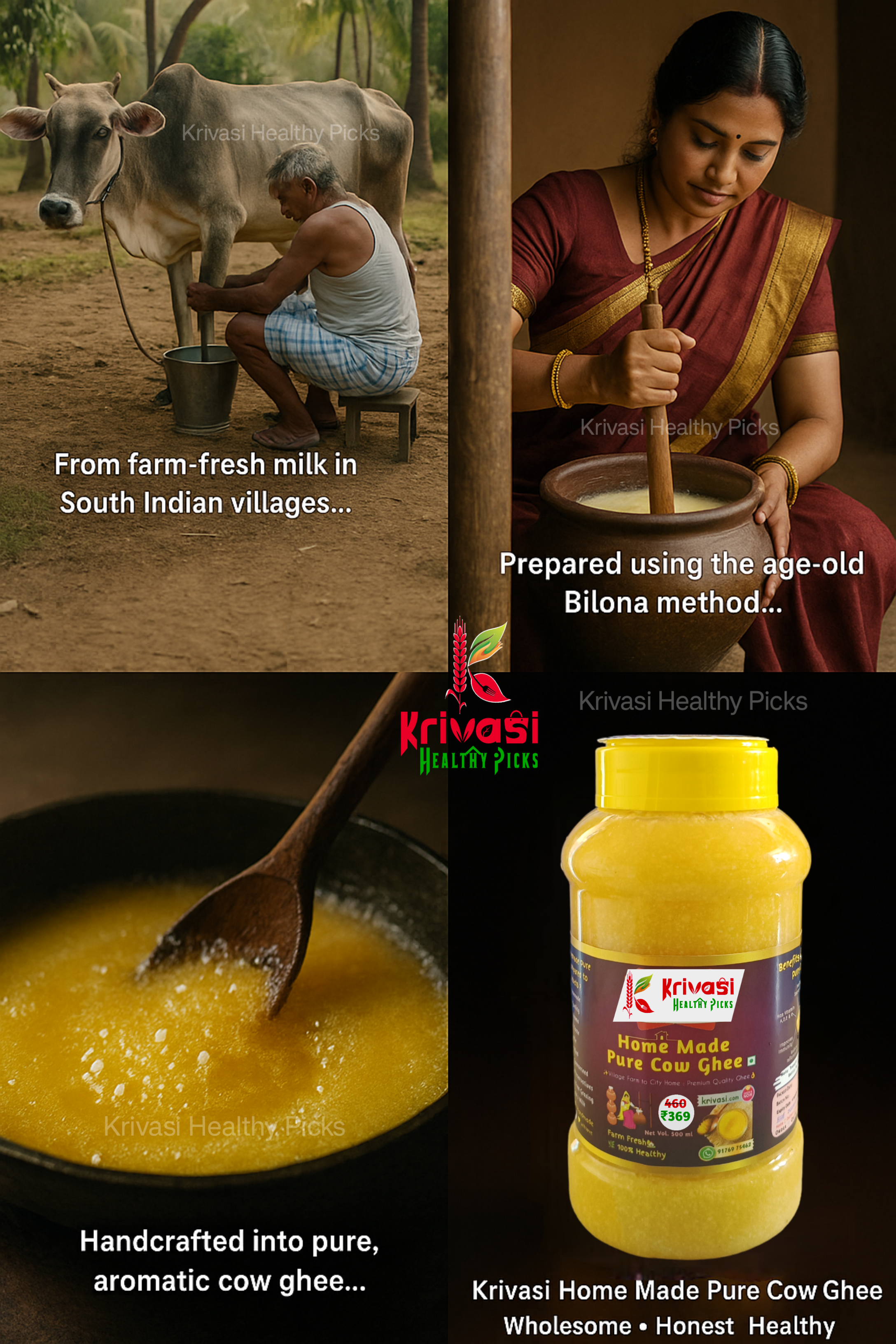 Grandma’s Bilona Pure Cow Ghee – 1000 ml