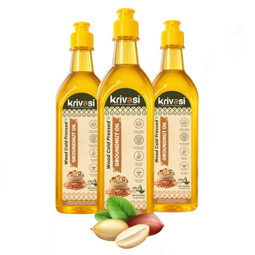 Wood Cold Pressed Groundnut Oil – 3 Bottle Combo Pack | Save ₹221