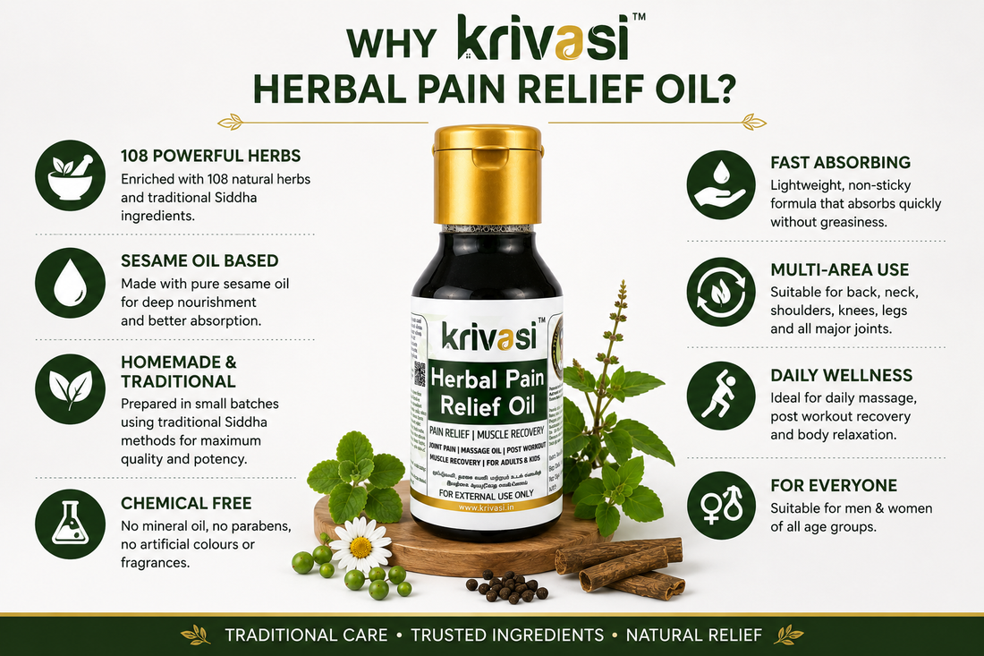Traditional Siddha Herbal Pain Releif Oil