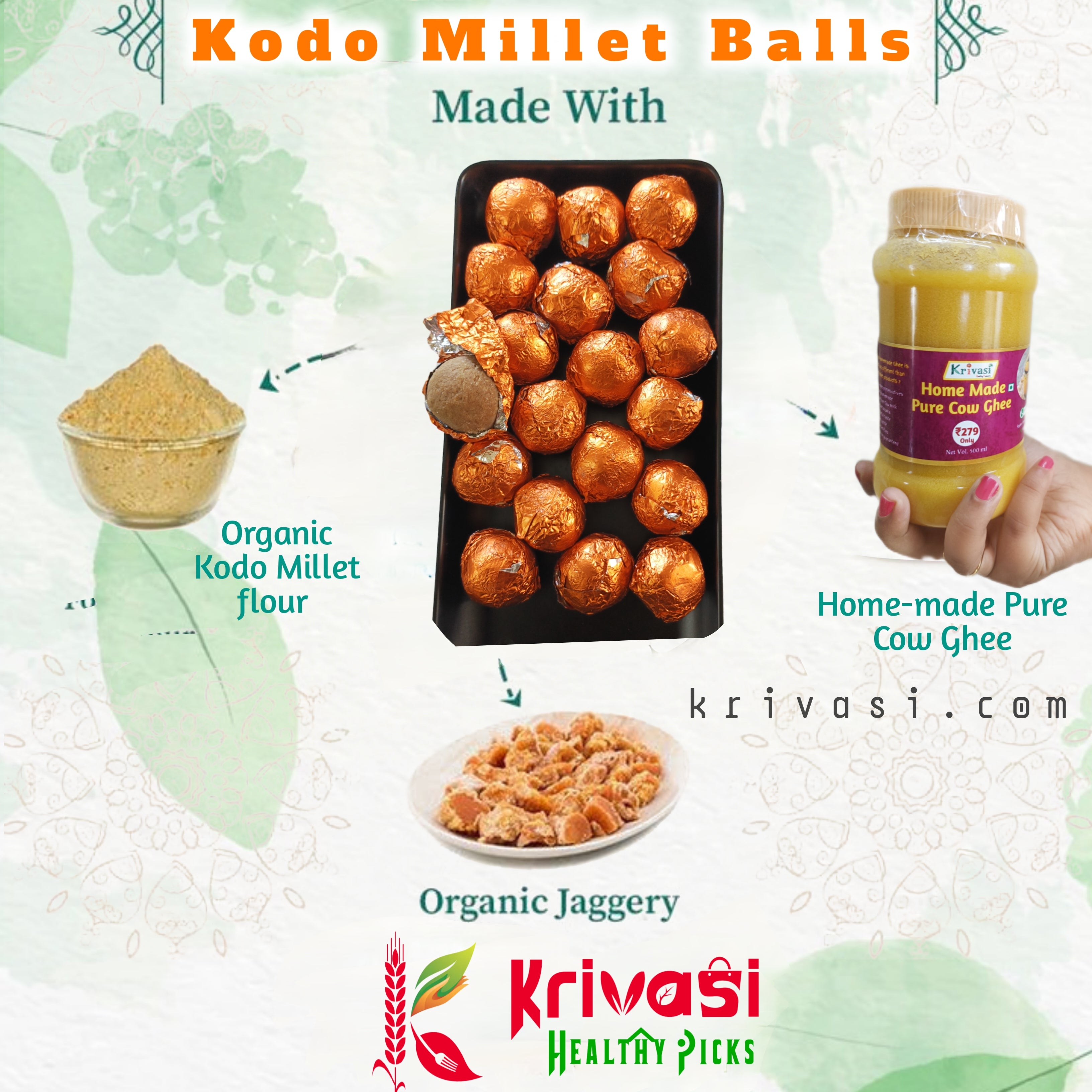 Kodo Millet Laddu | Traditional Varagu Laddu