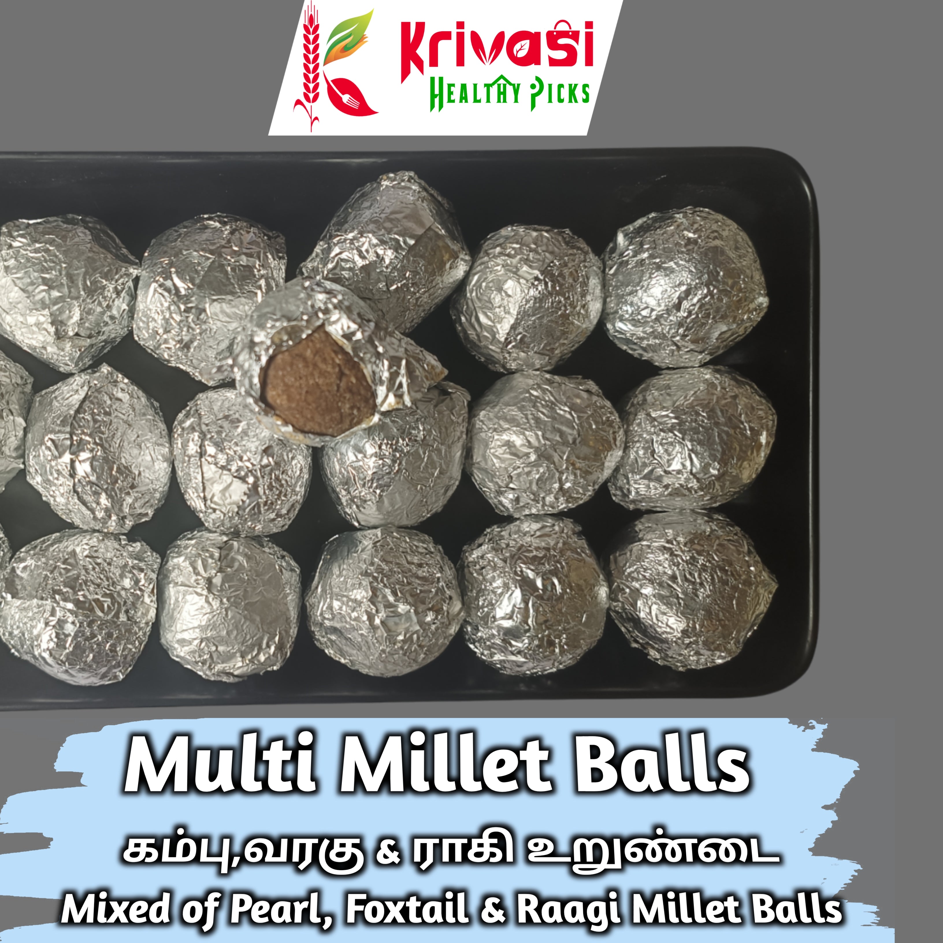 Multi Millet Laddu | Mixture of Pearl, Raagi and Foxtail millet Laddu