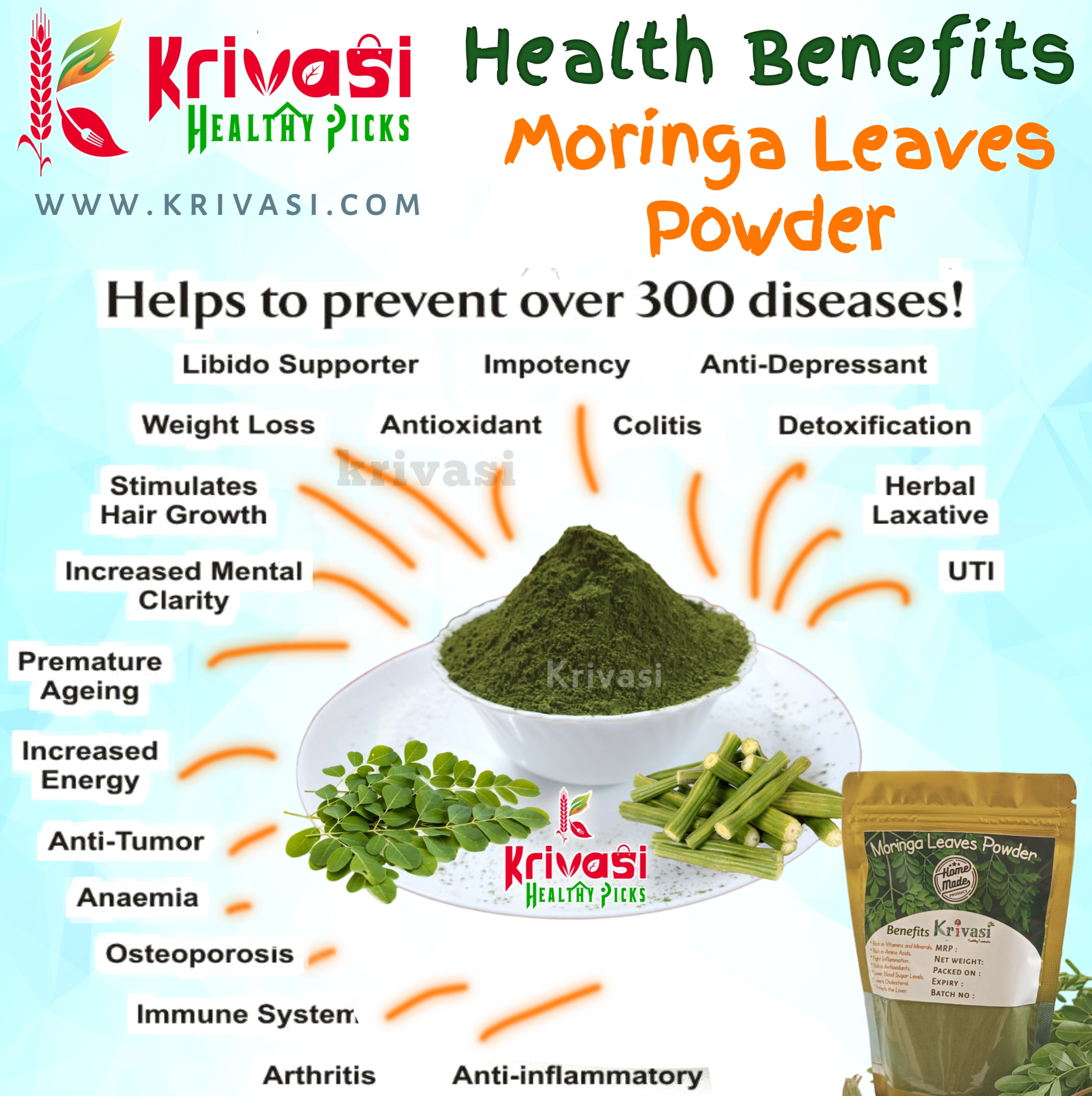 Grandma’s Homemade Moringa Leaves Powder