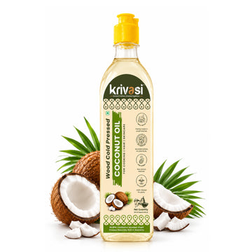 Wood Cold Pressed Coconut Oil for Cooking, Skin & Hair care - 500 ml