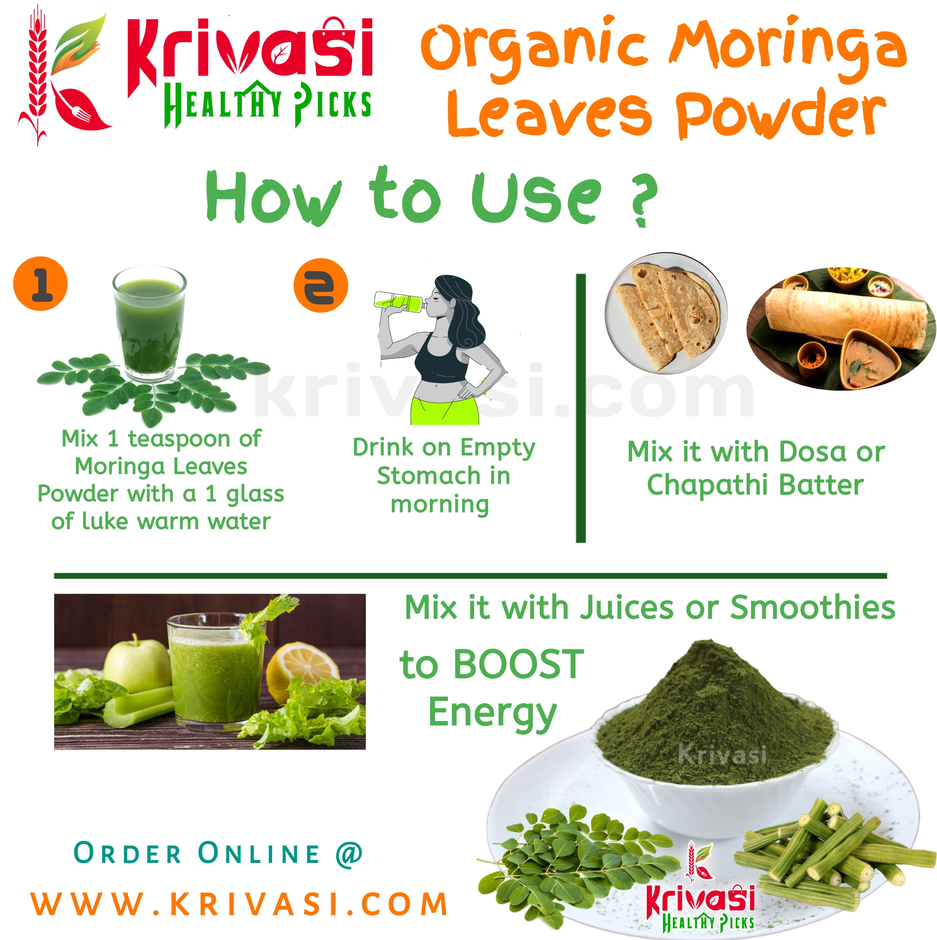 Grandma’s Homemade Moringa Leaves Powder