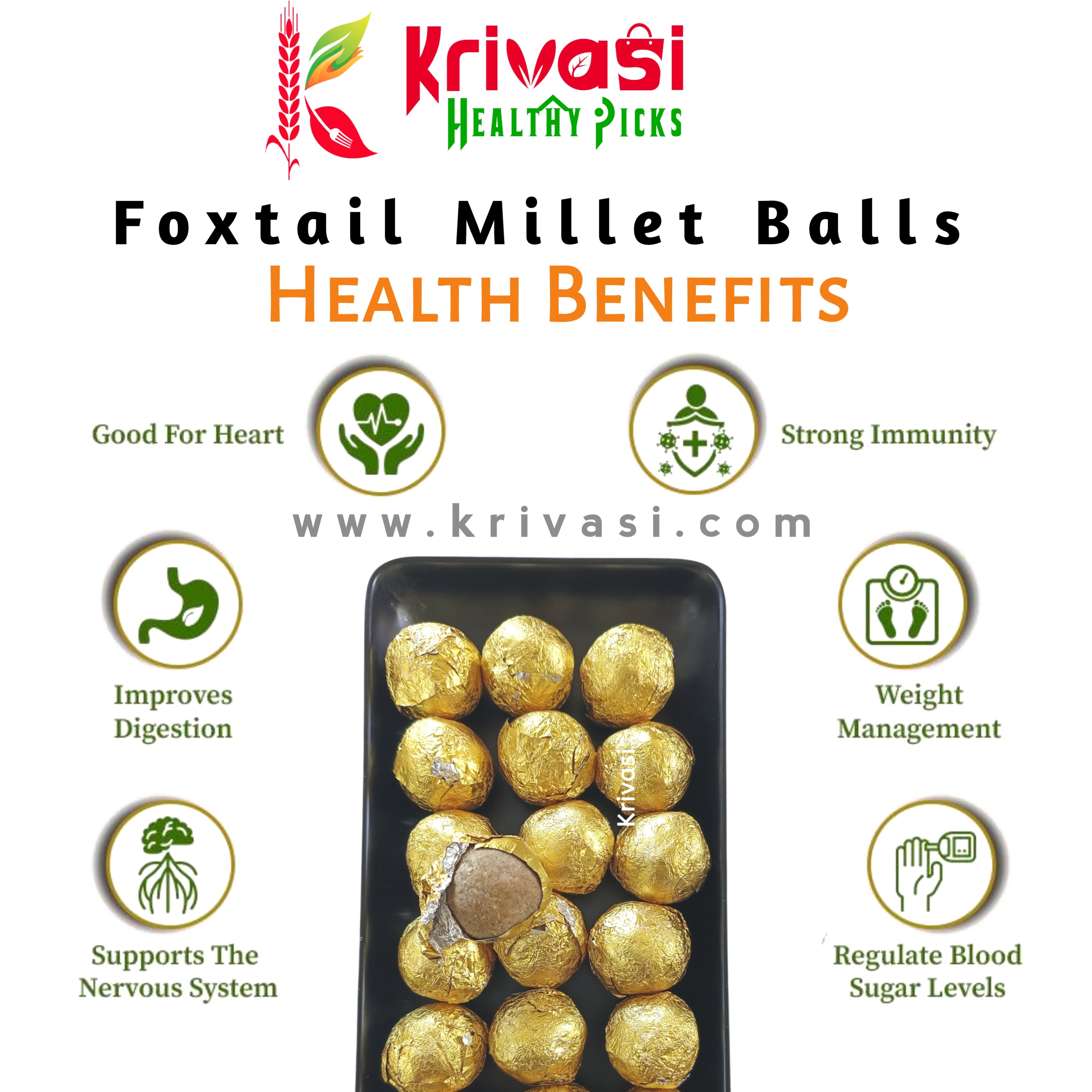 Foxtail Millet Laddu | Traditional Thinai Laddu