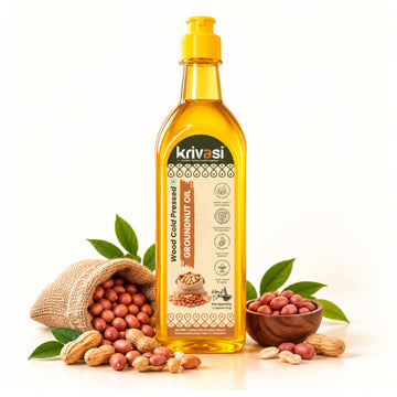 Wood Cold Pressed Groundnut Oil (1 Litre) | 100% Natural | Lab Tested | Non-GMO | Gluten-Free