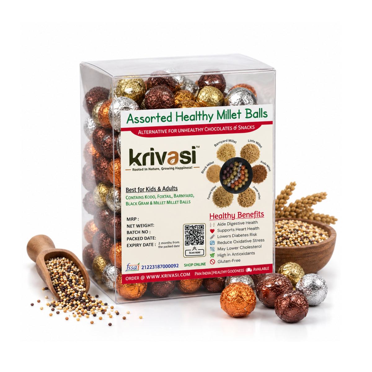 Assorted Millet Laddus (5-in-1 Combo) | Traditional Healthy Snack